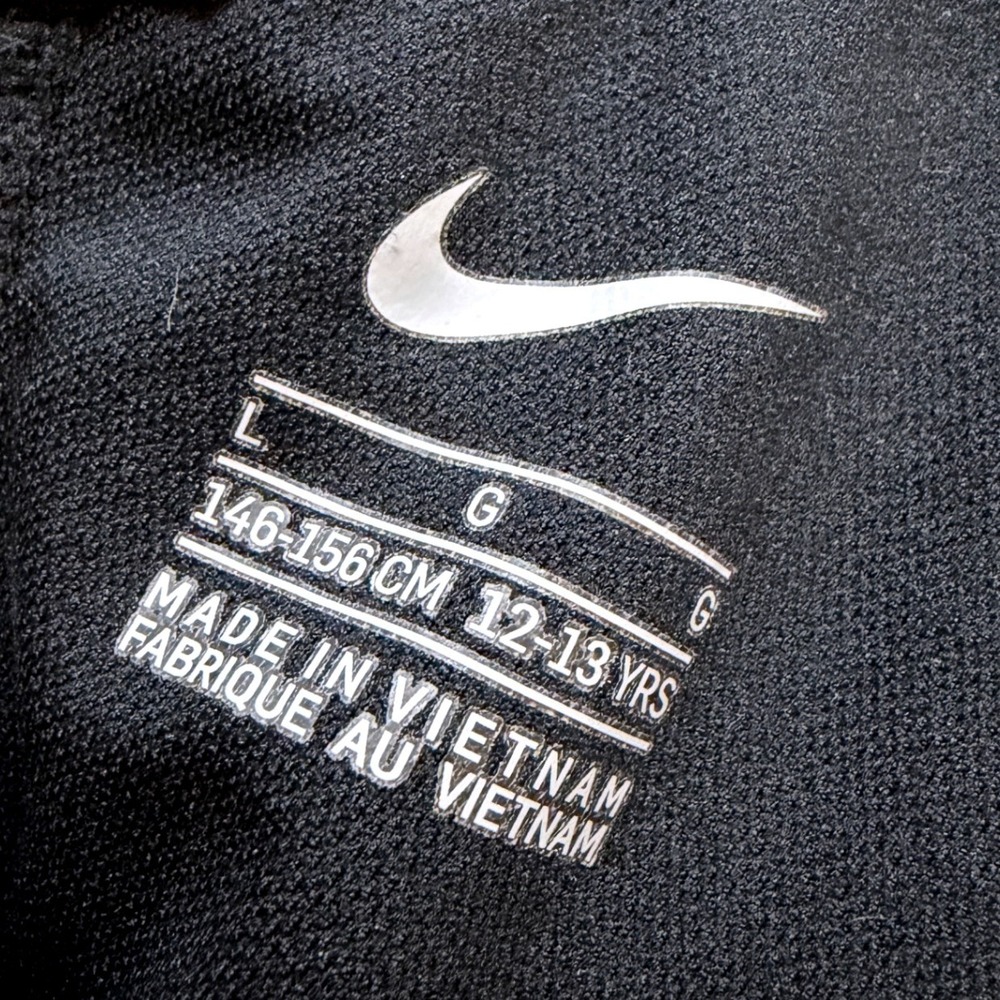 Nike Girls Black One Piece Swimsuit Racerback Athletic Competitive Large Racing - Picture 3 of 3